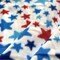 Stars Red White and Blue Anti-Pill Premium No Sew Throw Fleece Fabric Kit (72x60)
